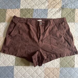 Aerie Women's Brown Shorts Cotton Blend